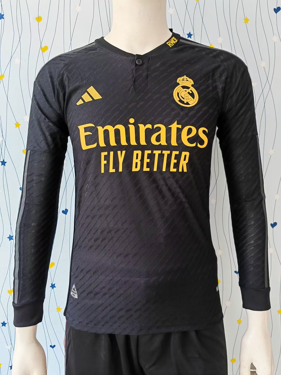 AAA Quality Real Madrid 23/24 Third Black Long Jersey(Player)